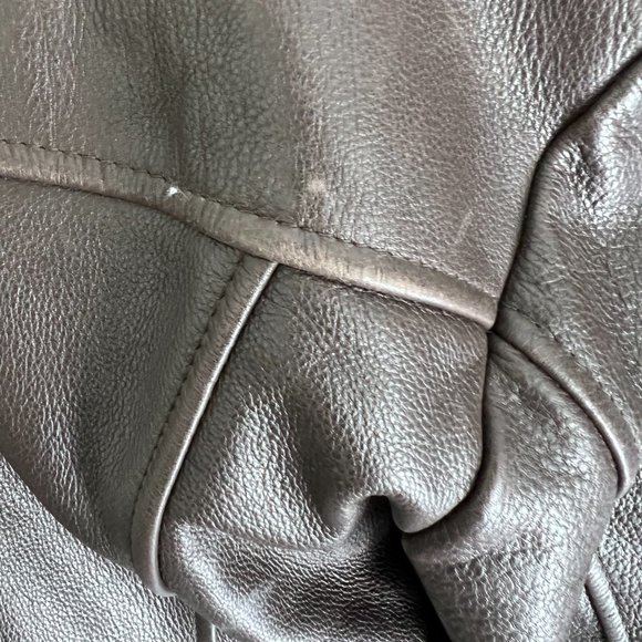 Men's leather jacket with fur lining size L - Picture 6 of 16